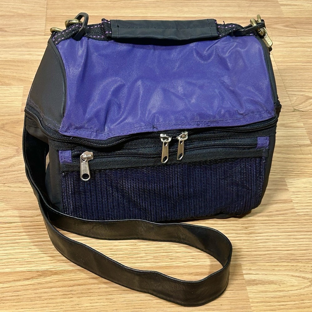 NWOT Insulated Lunch Tote Bag Plum Eggplant Purple Adjustable Strap Zipper Adult